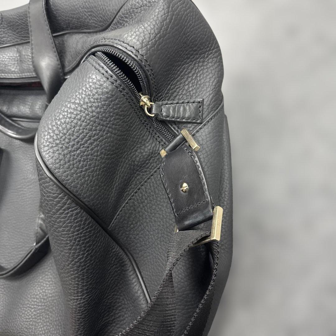 ダンヒル　アルフレッドダンヒル　ボストンバック　黒レザー　牛革　dunhill