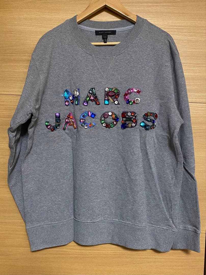 マークジェイコブス ビジュー付き　スウェット　トレーナー　グレー　M