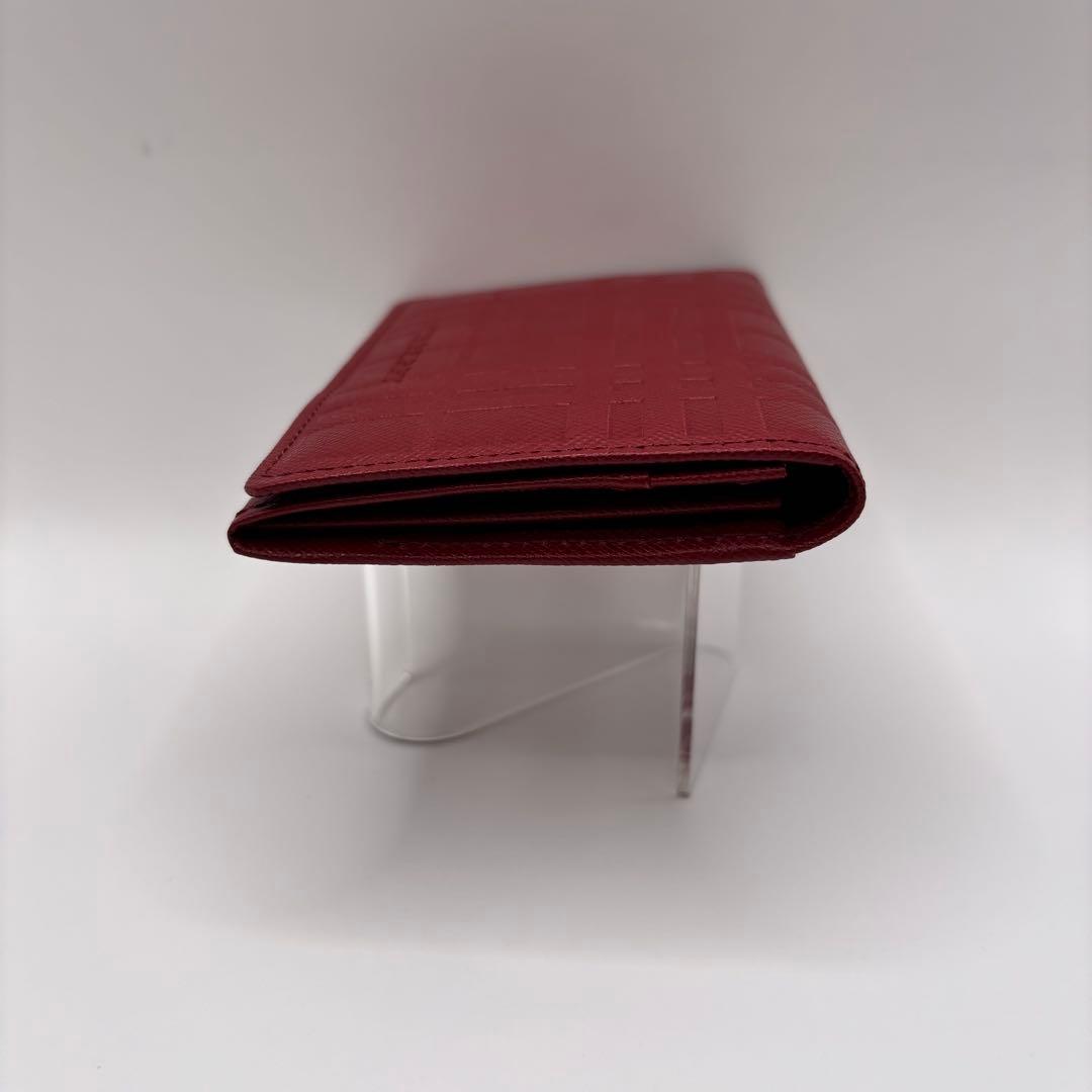 【極美品】　BURBERRY 名刺入れ　カードケース　エンボス　レッド　レザー