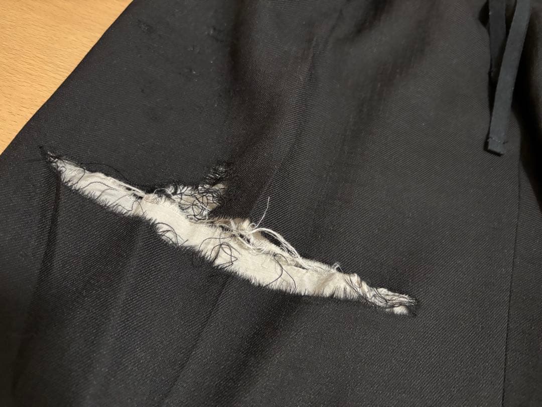 ゆ*う様 ANCELLM DAMAGE WOOL 2TUCK SLACKS