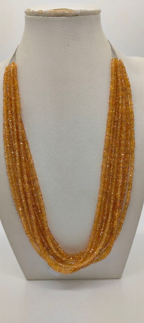 1823. スペサルタイトガーネットボタンカット9本連売り