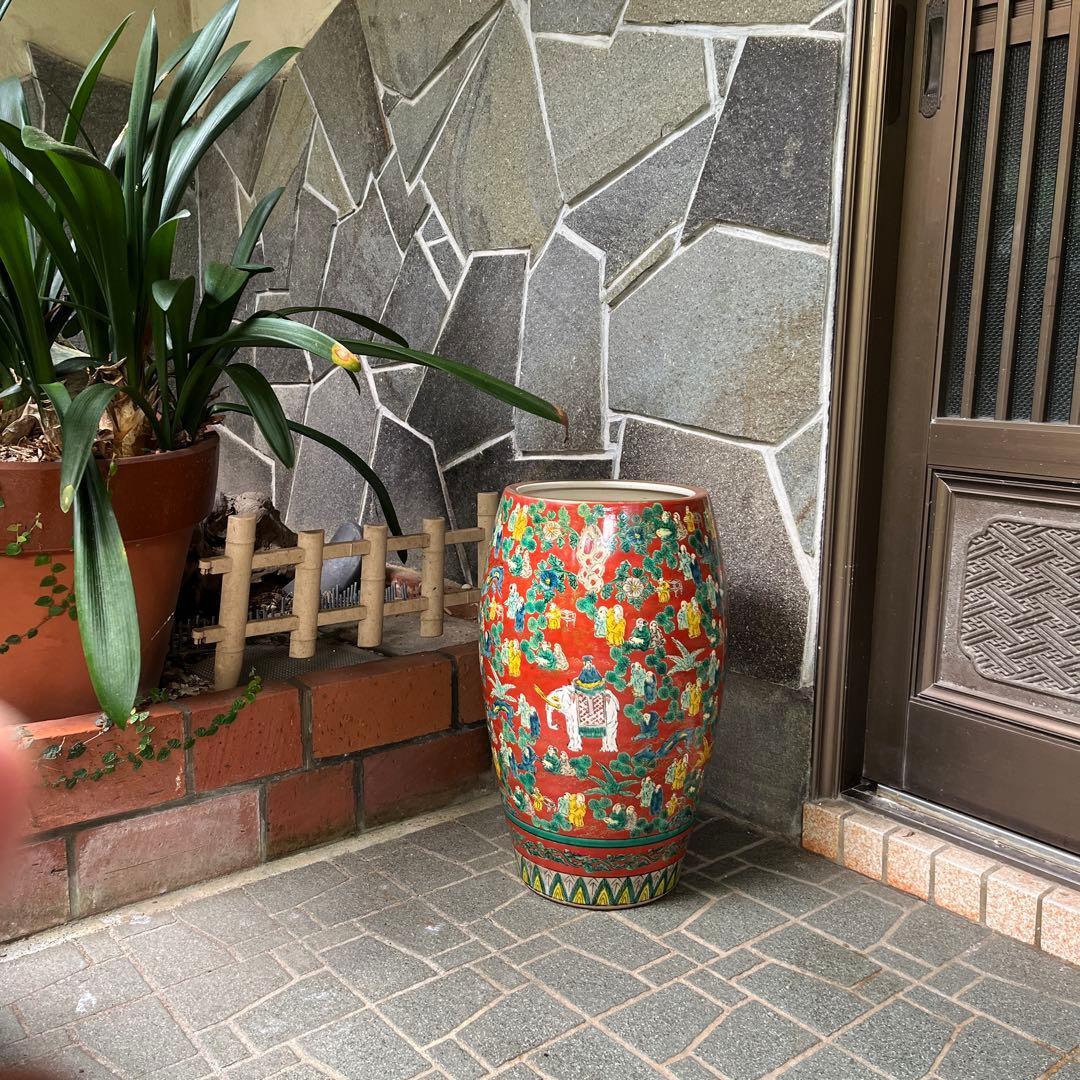 でこい❣️九谷焼　九谷木米　傘立て