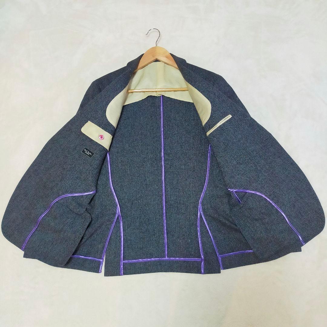 美品　Paul Smith　ヘリンボーン地　ツイード　2つ釦テーラードジャケット