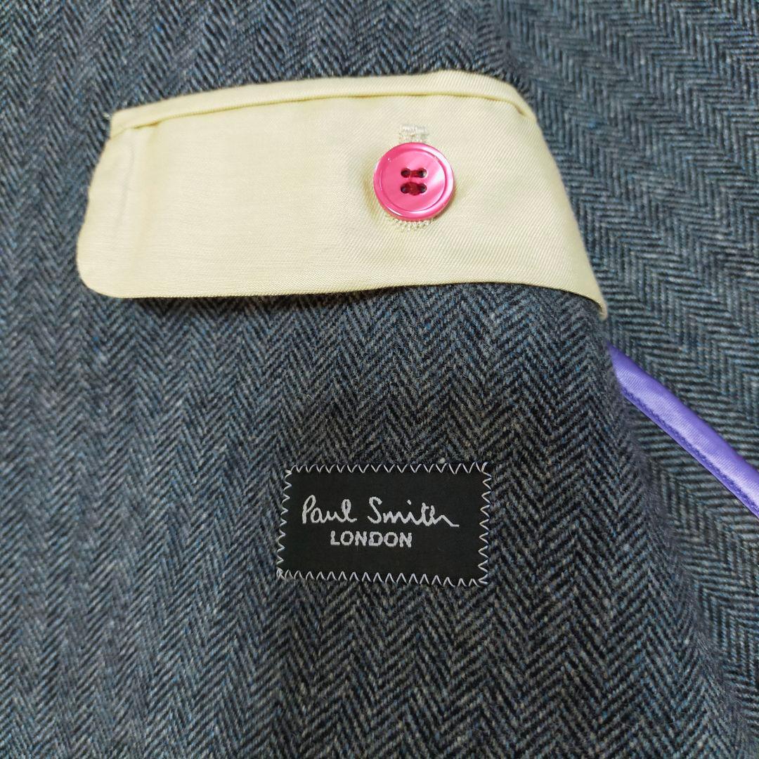 美品　Paul Smith　ヘリンボーン地　ツイード　2つ釦テーラードジャケット