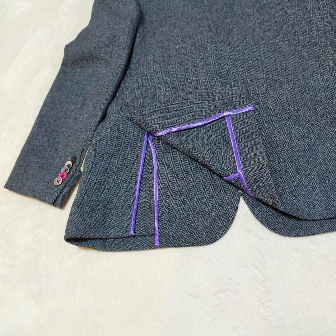 美品　Paul Smith　ヘリンボーン地　ツイード　2つ釦テーラードジャケット