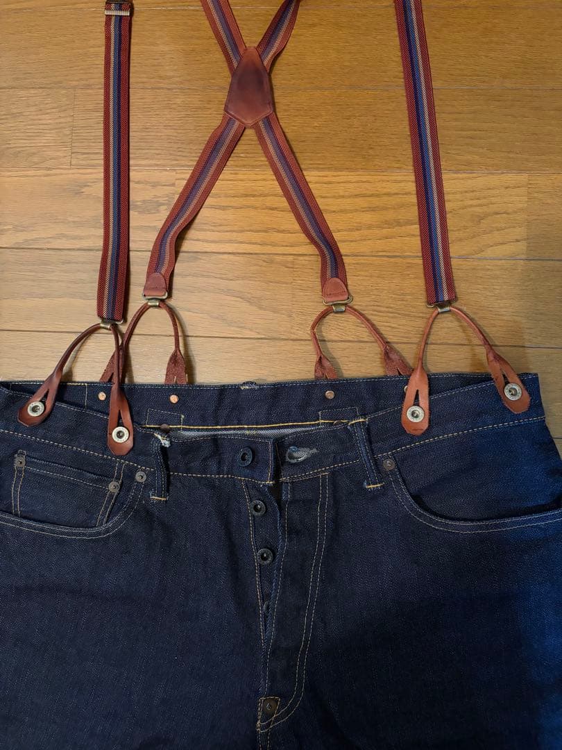 と*も様 ダリーズ &コーL201 デニム日本製復刻 シンチバック サスペンダー