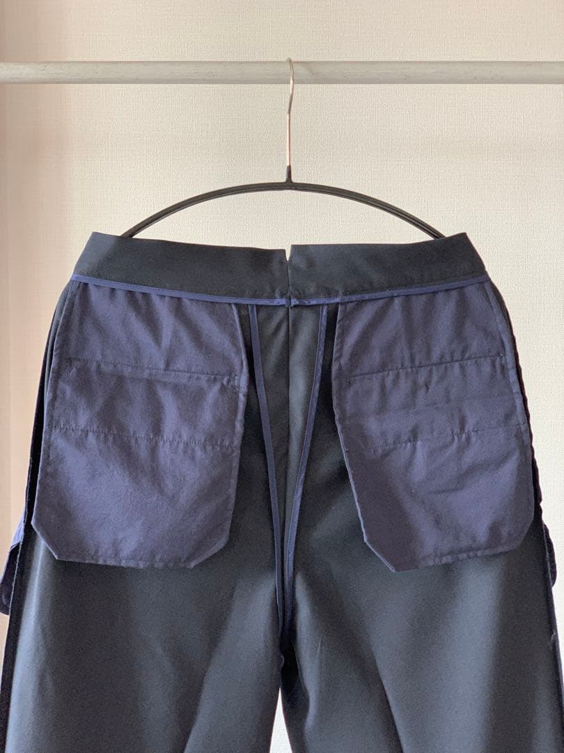 ま*も様 Colon ベルトレス スラックス M ネイビー トロピカルウール 日