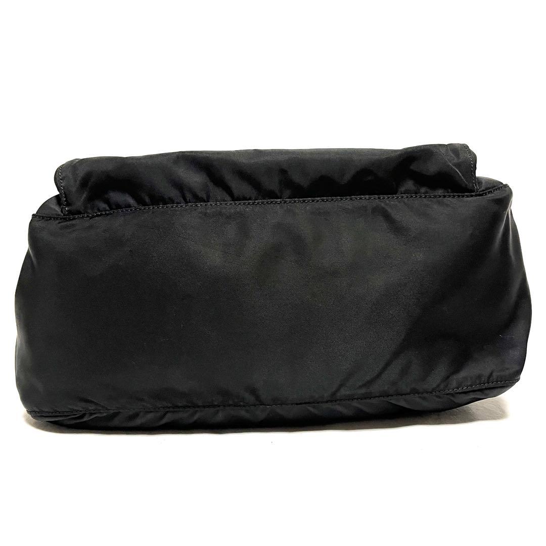 ★美品★PRADA プラダ★ナイロンショルダーバッグ★三角プレート★黒　ブラック