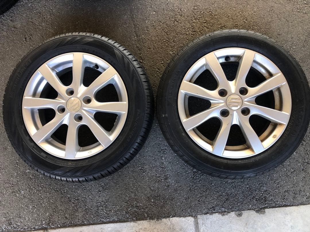 14 インチアルミホイール&タイヤ2本セット ①