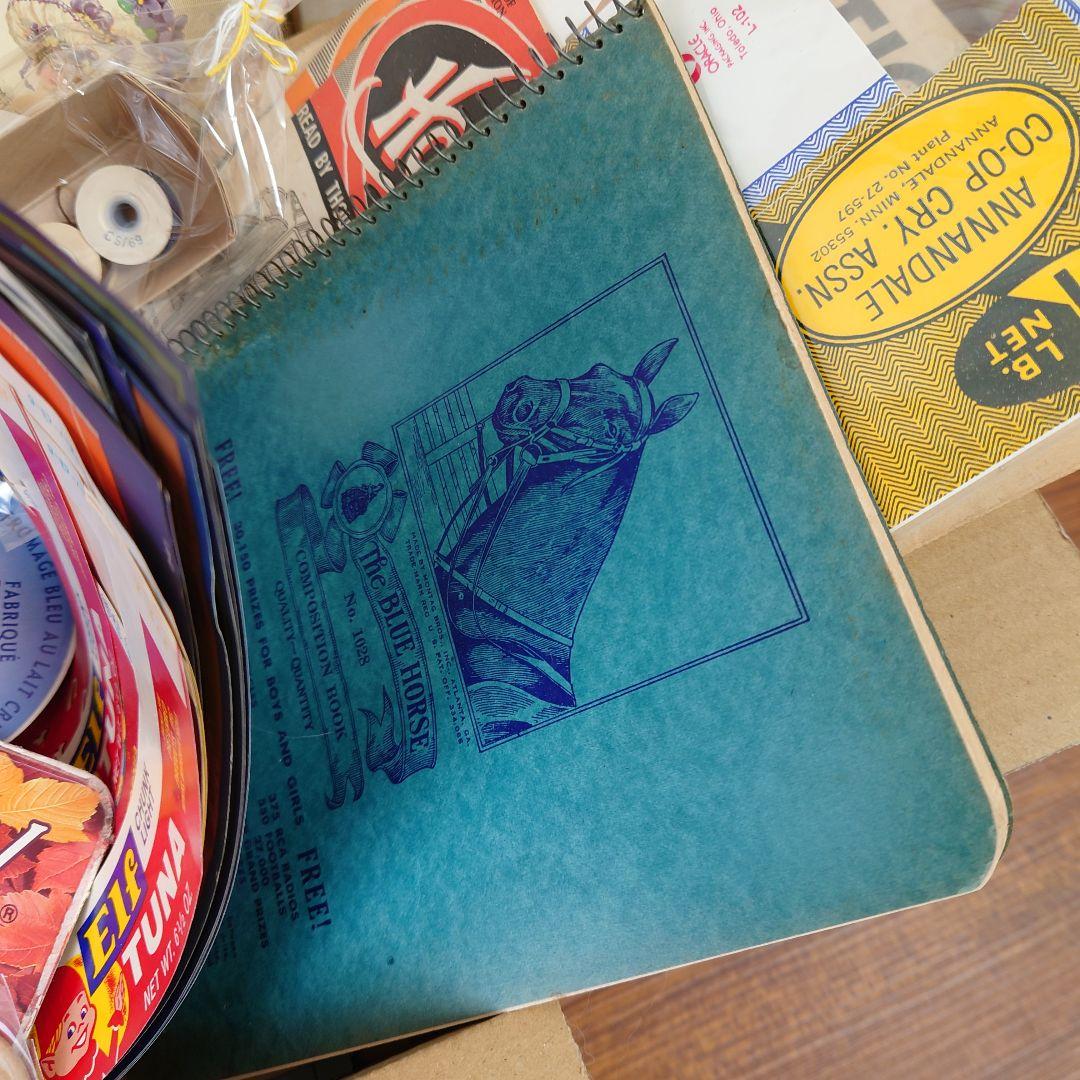 80サイズ/たっぷりephemeral box☆ヴィンテージ海外紙モノ