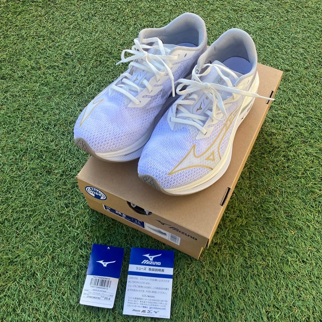 ミズノ ウエーブリベリオンフラッシュ2 WIDEランニングシューズ 25.0cm