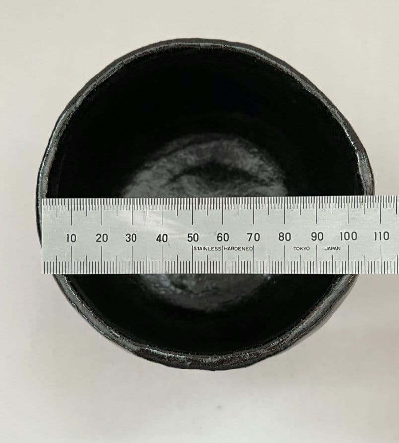 紫野焼 黒楽茶碗 馬の字 15の内 大徳寺 管長 小田雪窓 箱書 茶道具