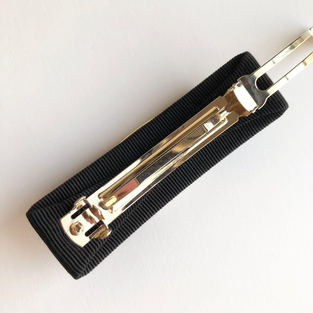 新品保管✨フェラガモ バレッタ ヴァラリボン ブラック ゴールド