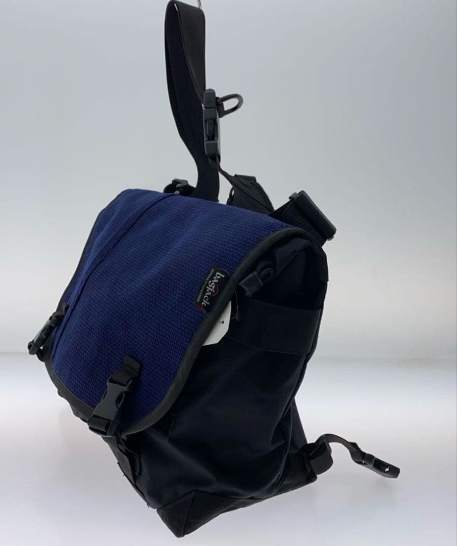 bagjackメッセンジャーバッグ 刺し子ネイビーブルー ブラック