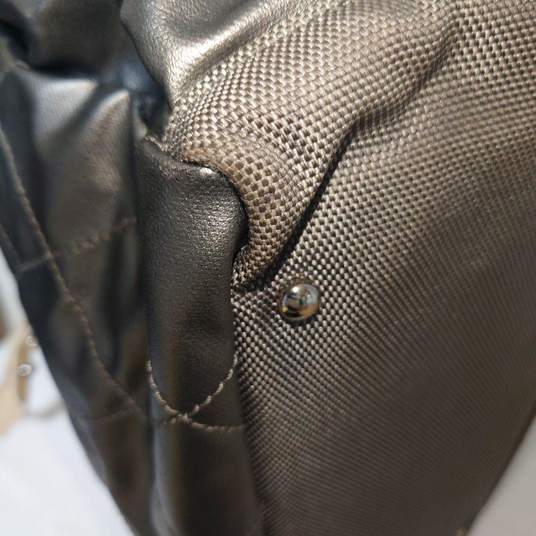 CHANEL パリピアリッツGM ダークグレー トートバック ポーチ付き