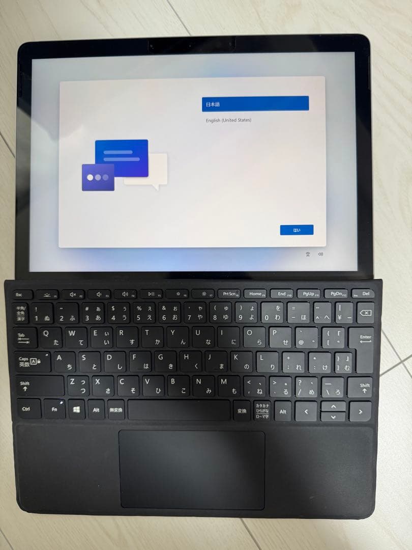 Microsoft Surface go2 本体とキーボード