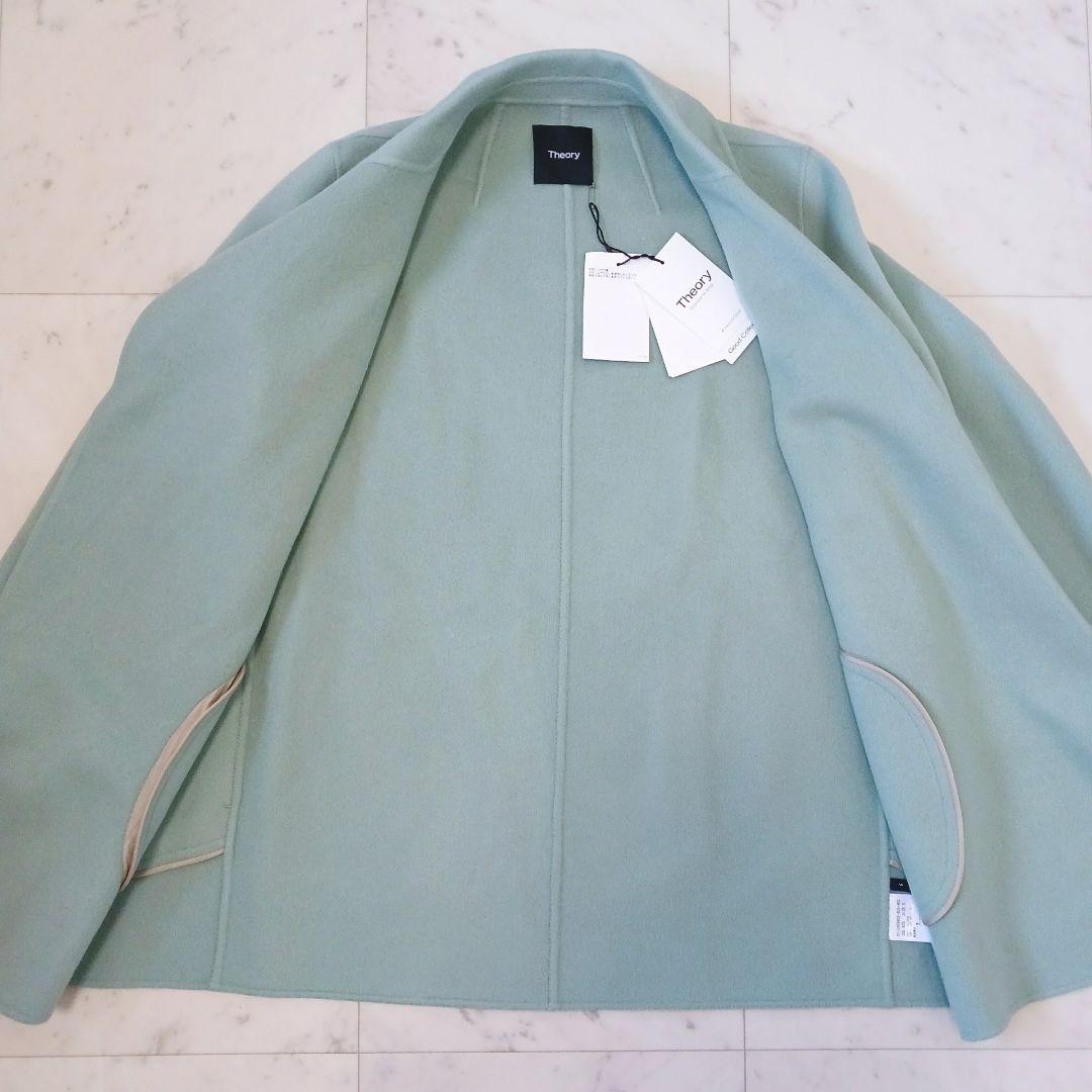 現行 未使用 22AW セオリー カシミヤ混 ダブルフェイスガウンコート リバー