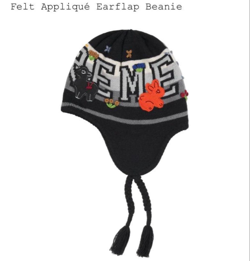 帽子 Supreme Felt Applique Beanie Black