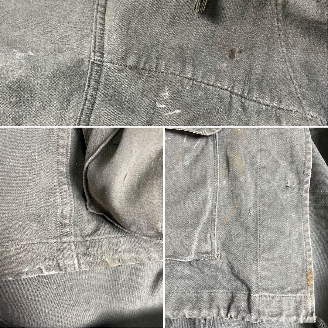 60s 【レア個体】 フランス軍 M64 実物 フィールドジャケット パーカー付