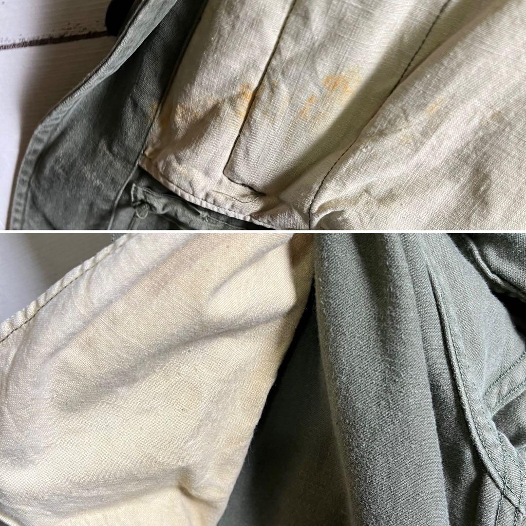 60s 【レア個体】 フランス軍 M64 実物 フィールドジャケット パーカー付