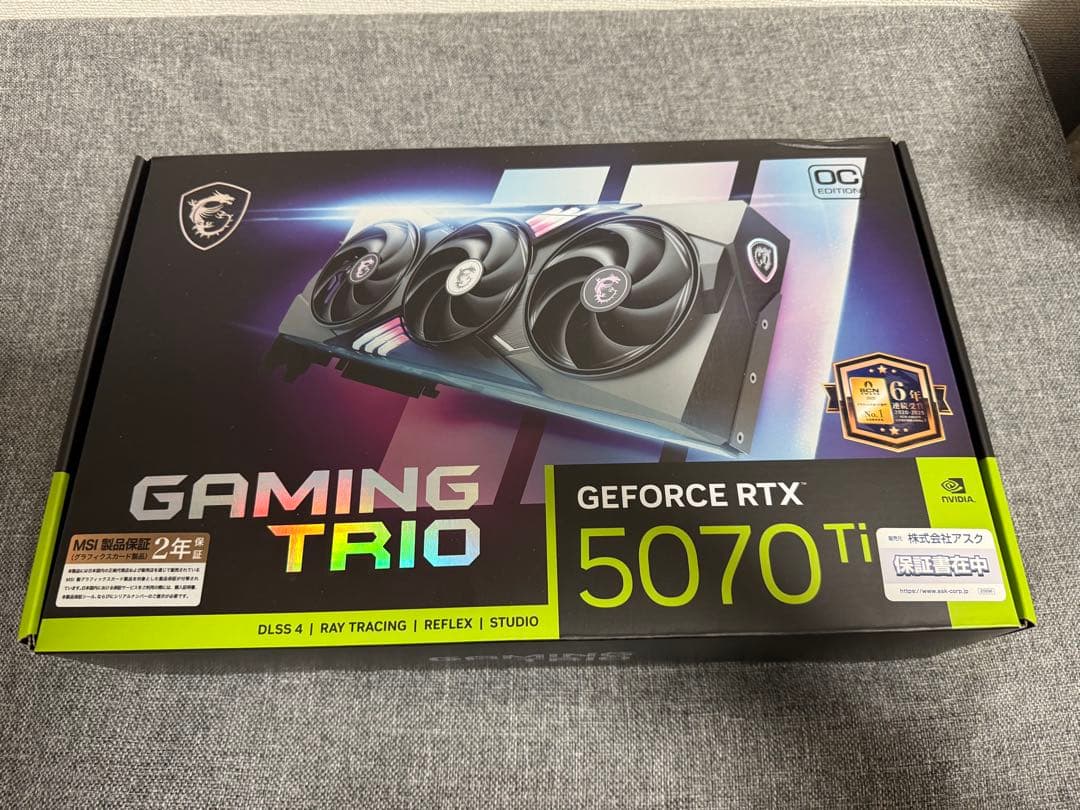 【新品】MSI GeForce RTX 5070 Ti Gaming Trio