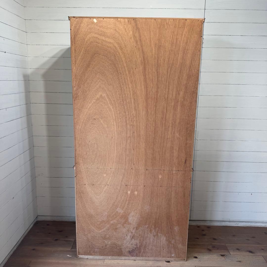 昭和レトロ　アーチ窓　食器棚　キャビネット　シックなブラウン　希少　ビンテージ