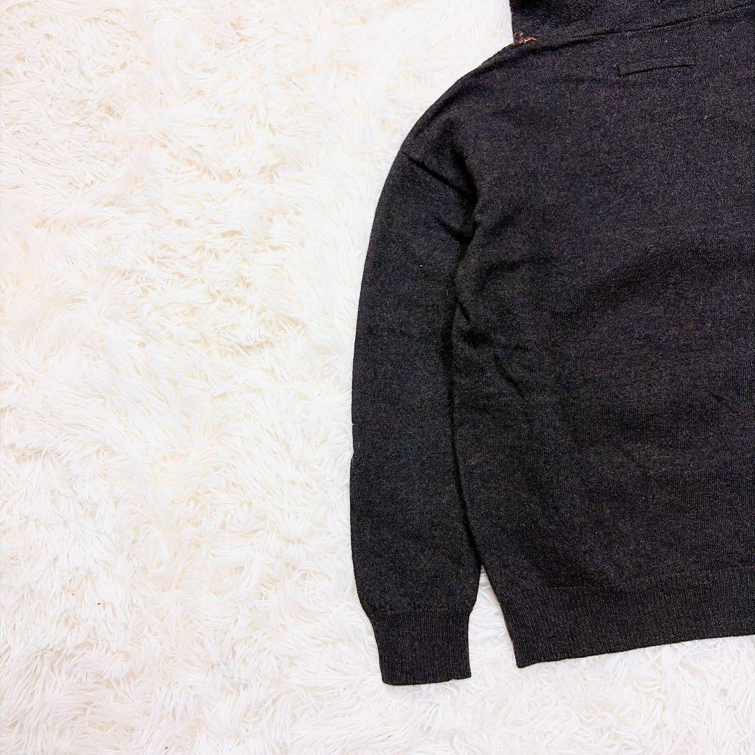 gaultier ゴルチエ　ウール混ニットパーカー　鯉柄　ジャガード　M