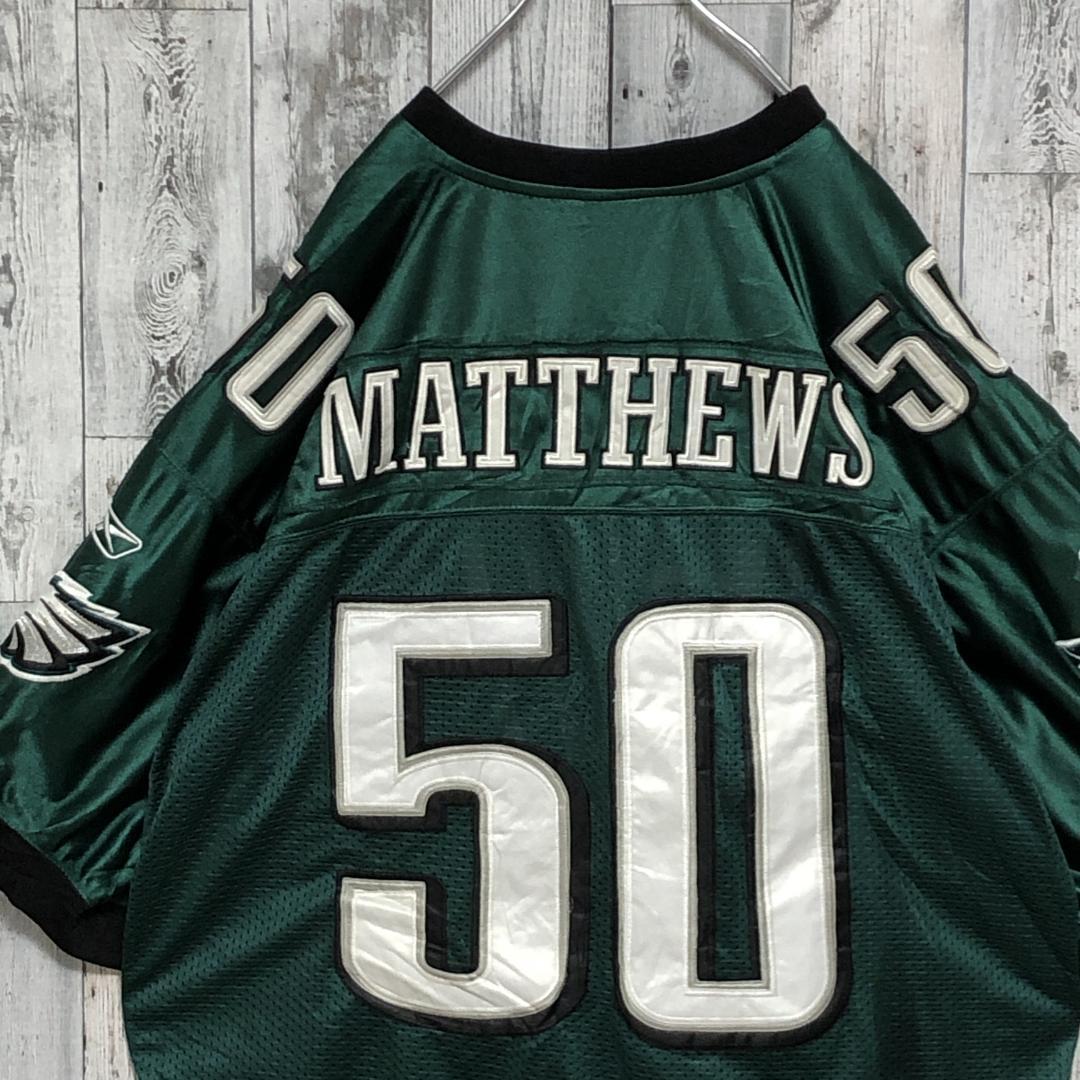 NFLイーグルス リーボック 3XL 刺繍 アメフト ゲームシャツ ユニフォーム