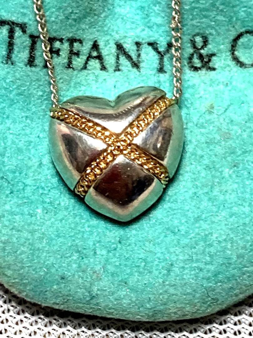 ヒ*メ様 ティファニー クロス ハートコンビ ネックレス