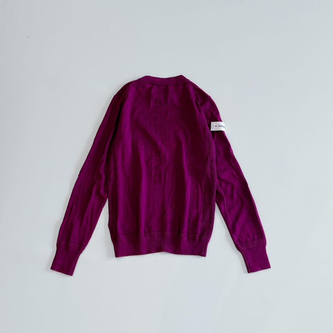 ブリーフィングゴルフ 長袖ニット XS シルク カシミヤ パープル