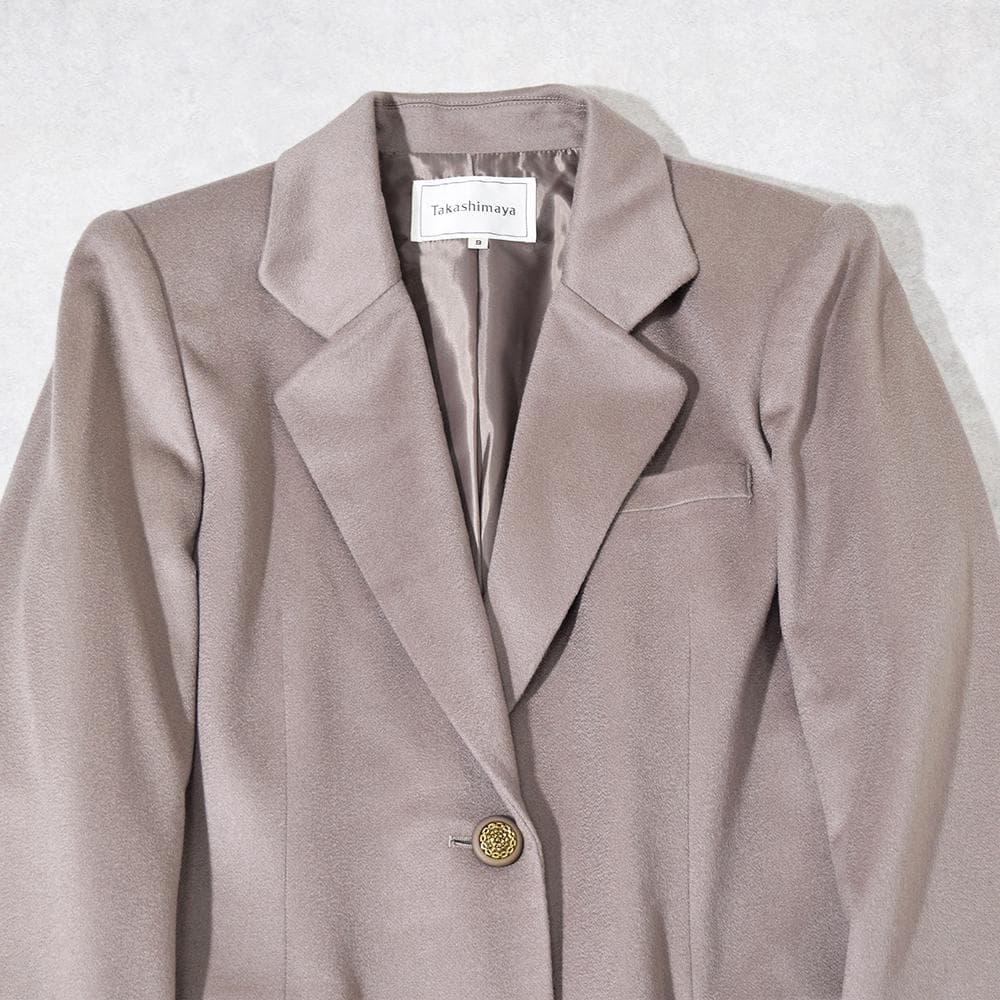 高島屋 Takashimaya カシミヤ100％ ジャケット 9AR 金ボタン