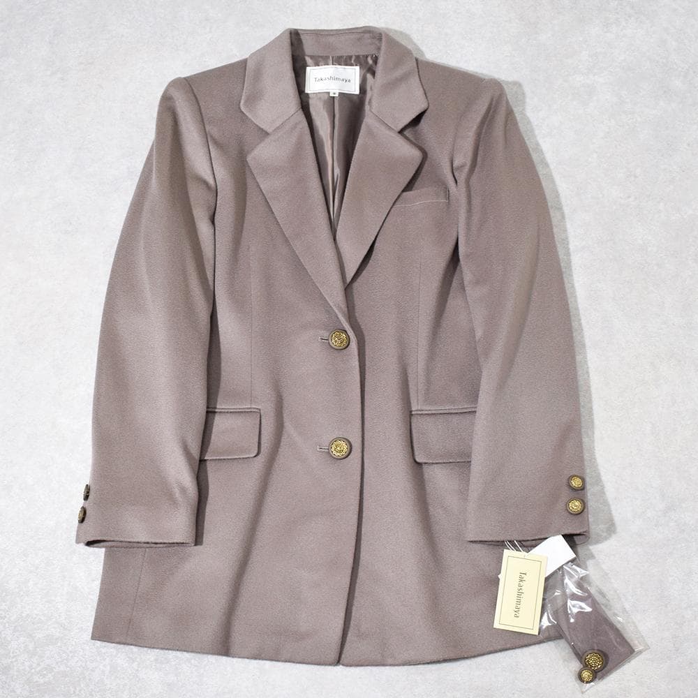 高島屋 Takashimaya カシミヤ100％ ジャケット 9AR 金ボタン