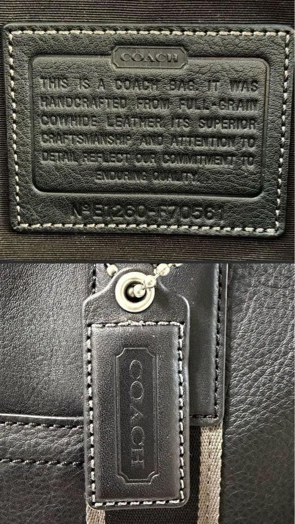 美品 COACH 本革ボストンバッグ 2way 大容量 ブラック レザー コーチ