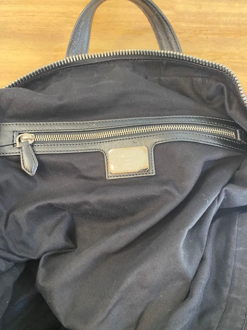 GIVENCHY 2way ナイチンゲール ボストンバッグ レザー劣化&シワ有り