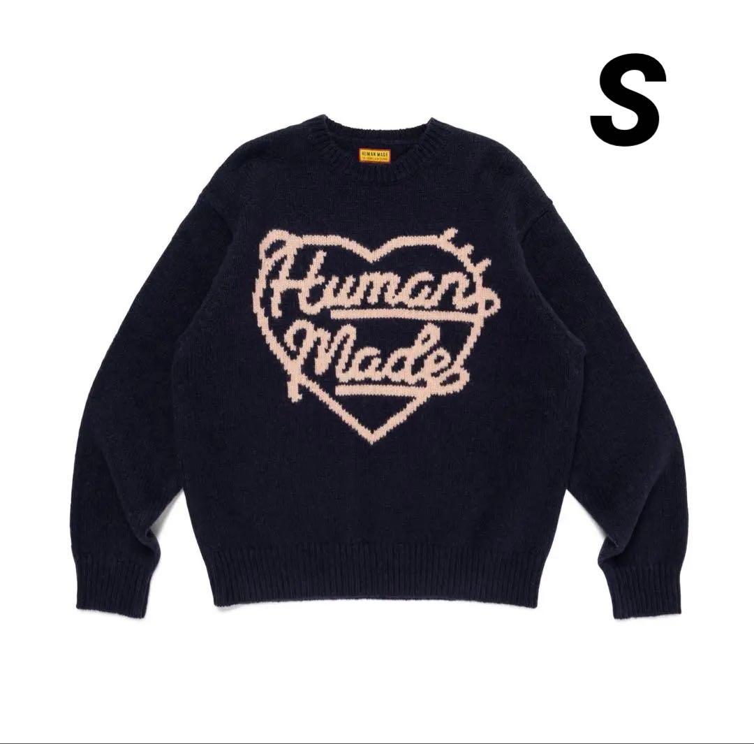 Human Made HEART KNIT SWEATER ネイビー