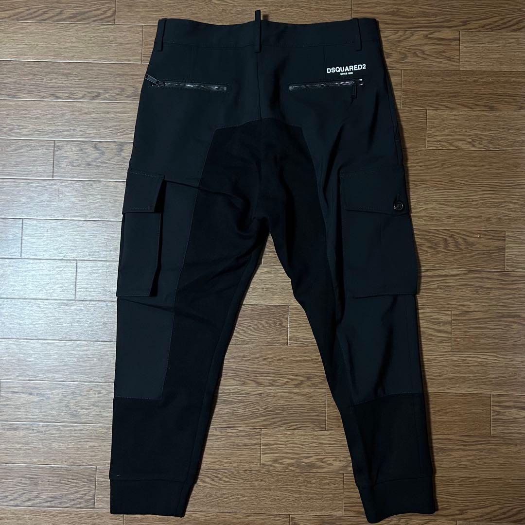 ディースクエアード DSQUARED2 ブラック カーゴパンツ ジョガーパンツ