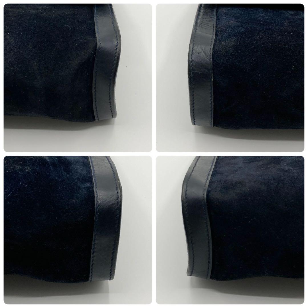 GUCCI クラッチバッグ シェリーライン スエード インターロッキング 黒