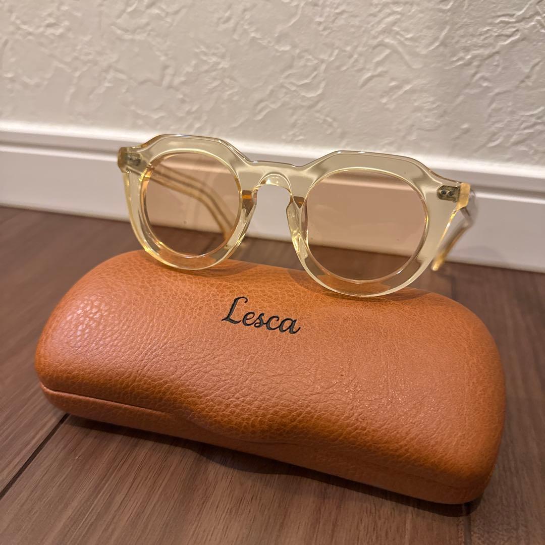 パ*ト様 Lesca クリアサングラス レザーケース付き