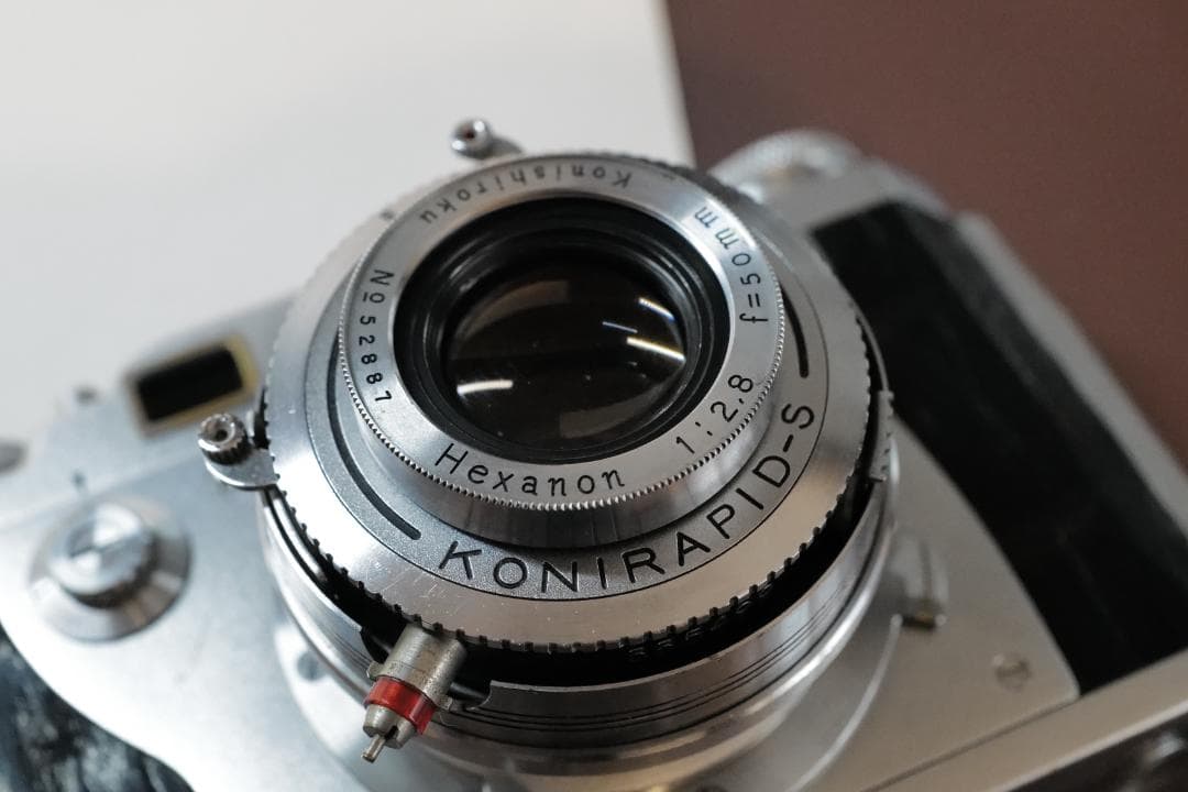 整備済 コニカ Konica II ワニ本革張替済 レンジファインダーカメラ