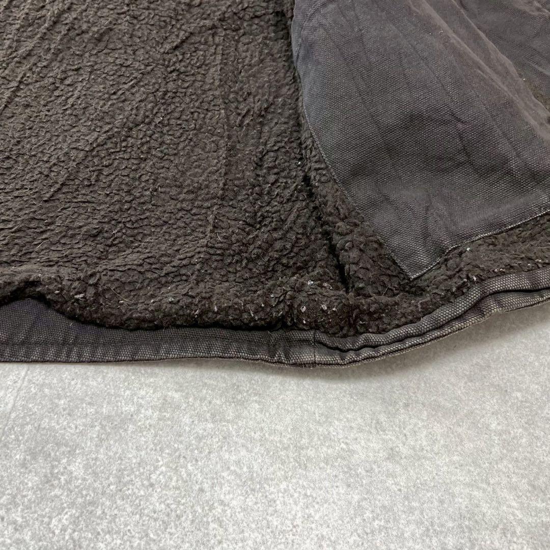 カーハート　ダック　ベスト　ブラウン　フリース　ボア　ビンテージ　茶色