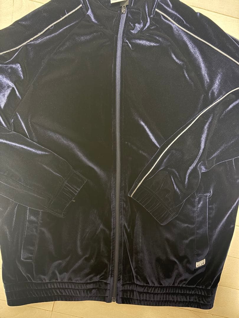 PRO CLUB ネイビー フルジップジャケット　ベロア　L