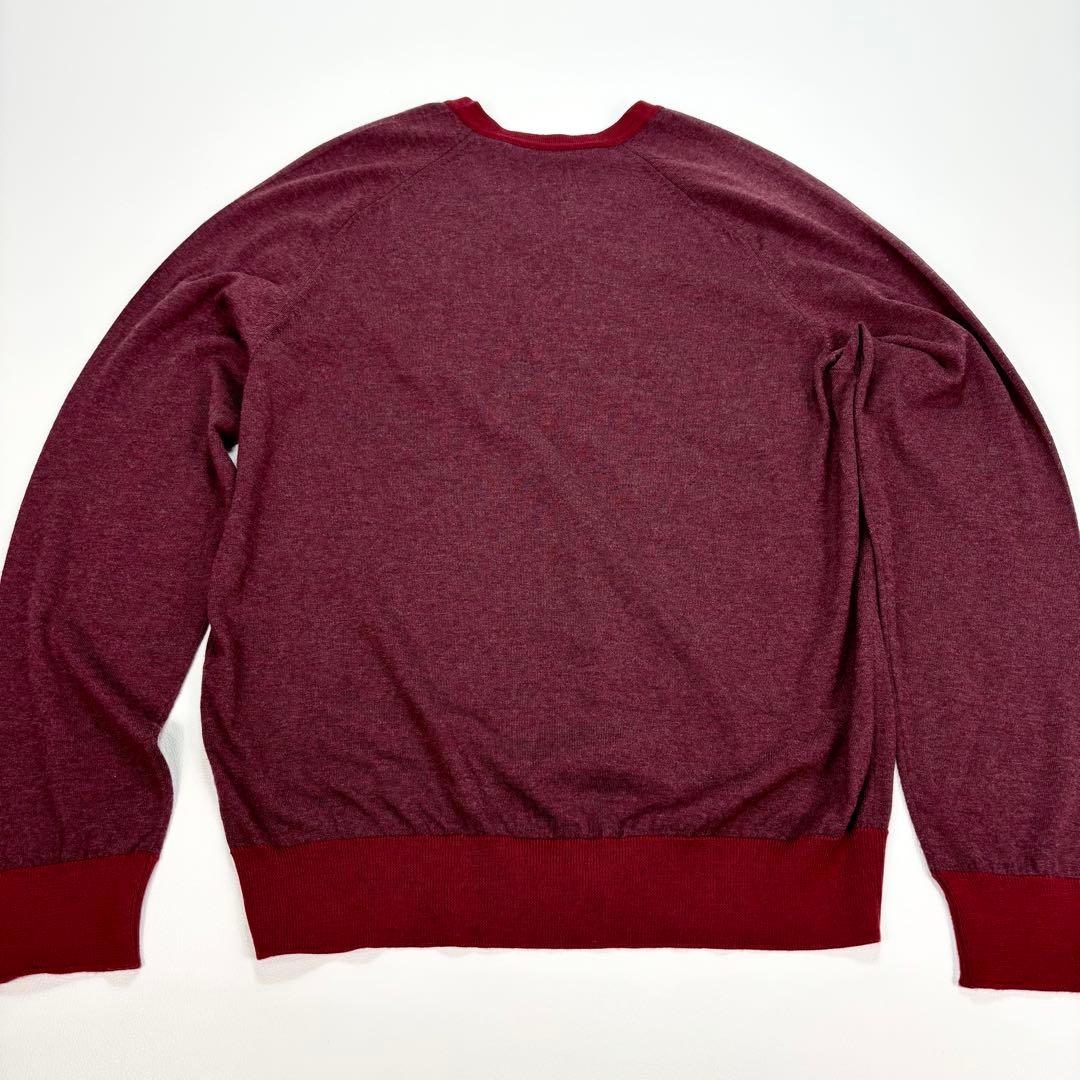 美品✨LOUIS VUITTON ニット カシミヤ混 刺繍ロゴ ボルドー