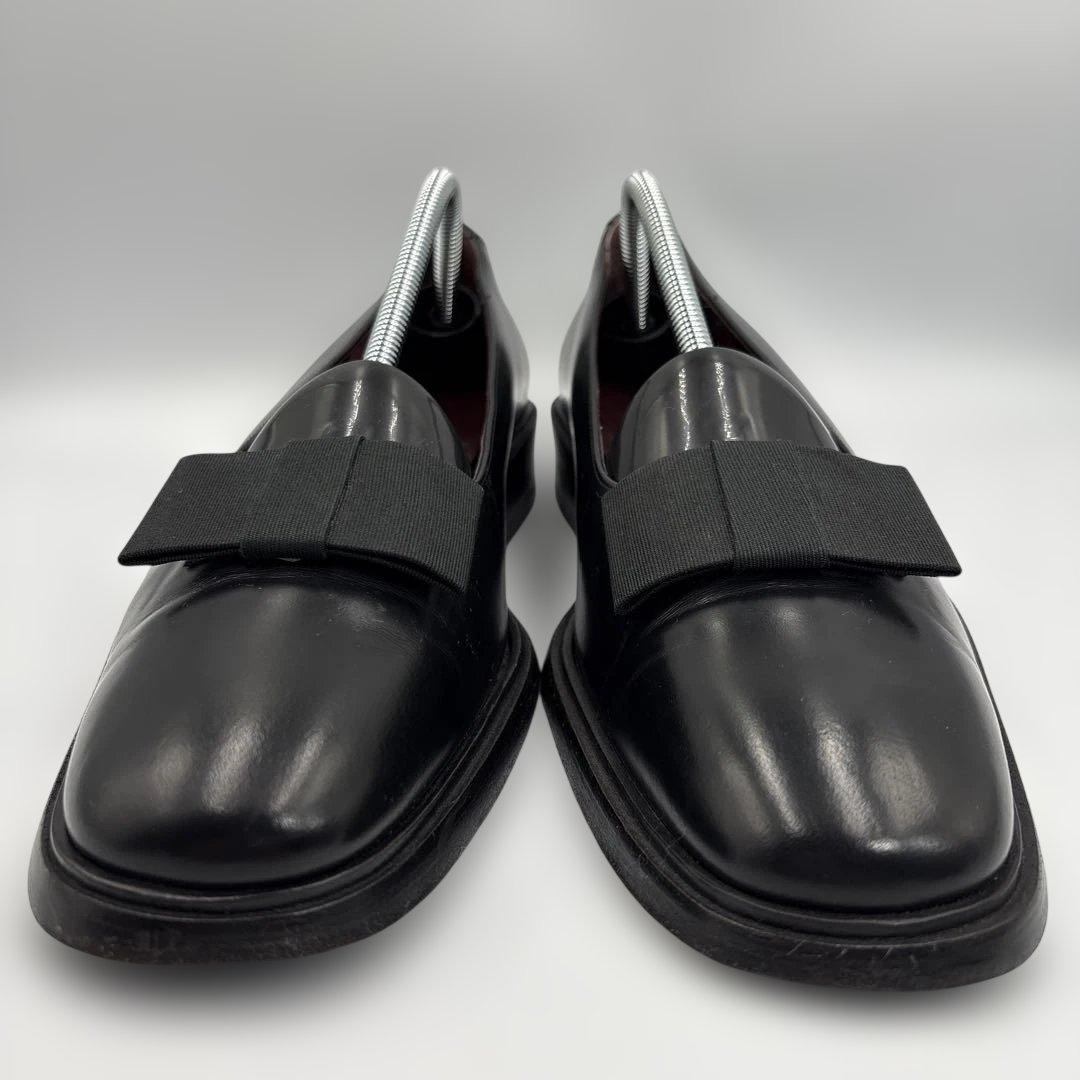 極美品✨GUCCI グッチ リボン ローファー ドレスシューズ 黒 43E