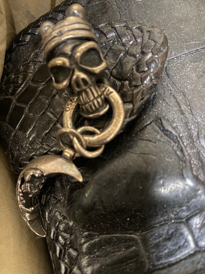 メンズ長財布スカル