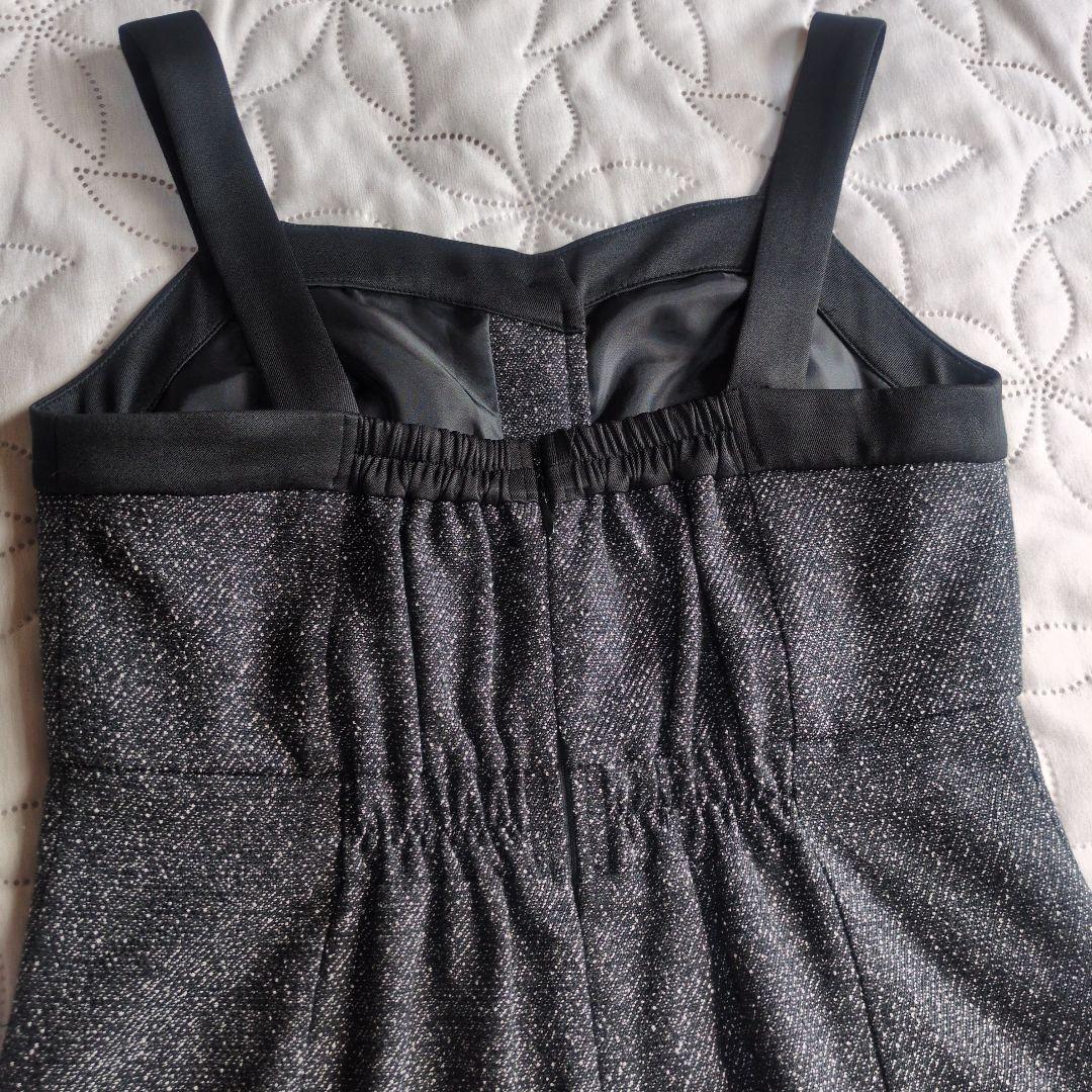 プロポーションボディドレッシング　ツイードロングジャンスカ　グレー×ブラック