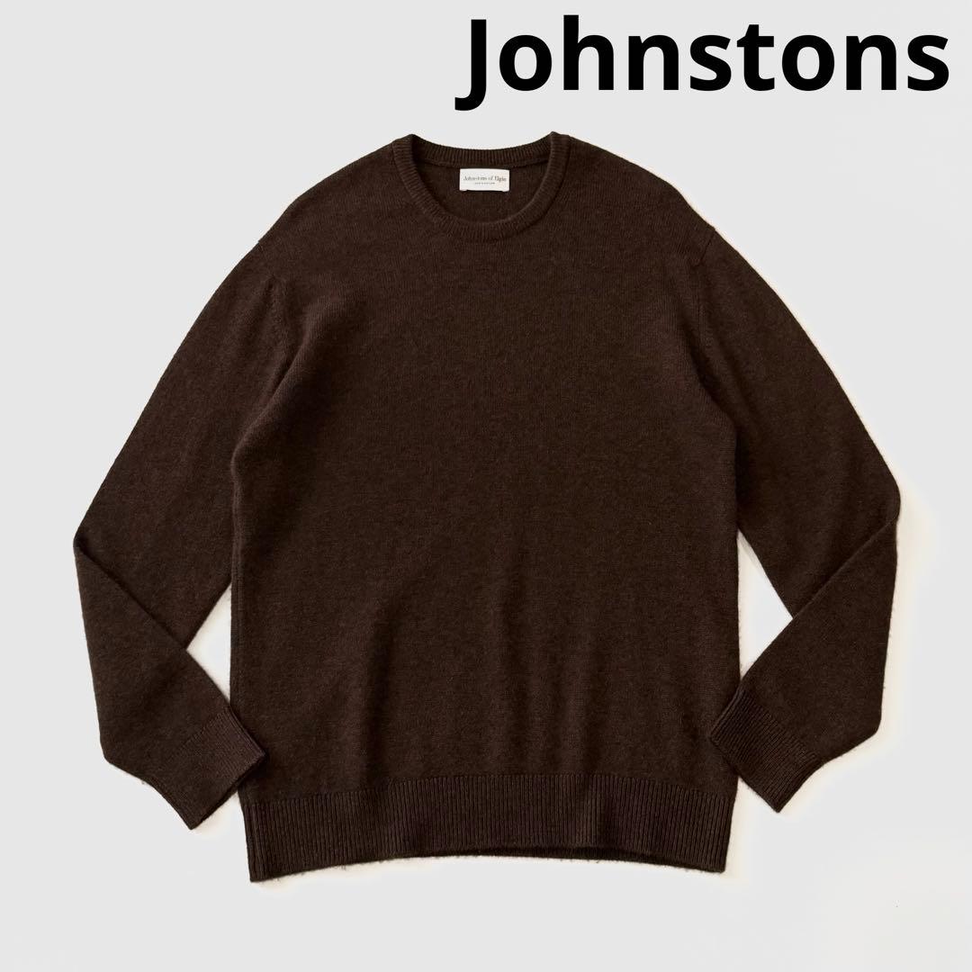 Johnstons ジョンストンズ カシミヤ クルーネック ニット セーター