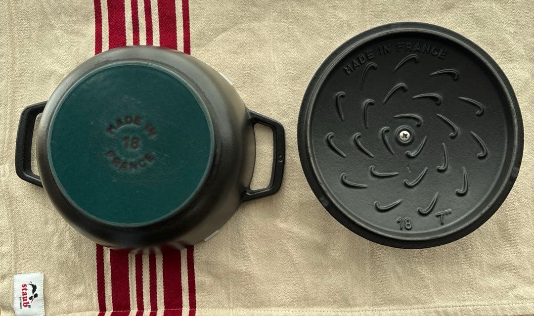 の*ん様 Staub ストウブ Wa-NABE (ワナベ) 18cm鍋 ブラック