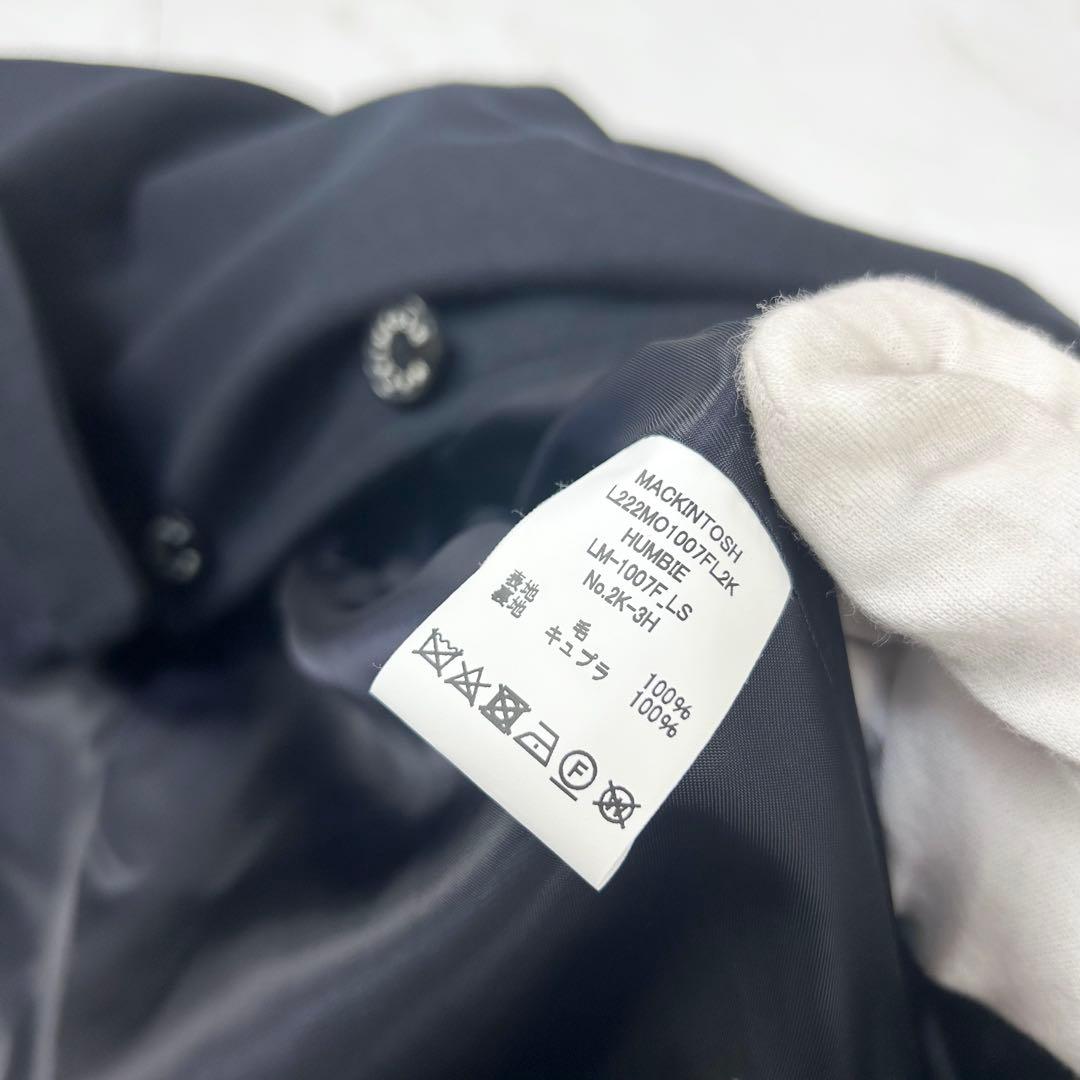 未使用に近い マッキントッシュ メルトン ウール ハンビー コート ネイビー 4