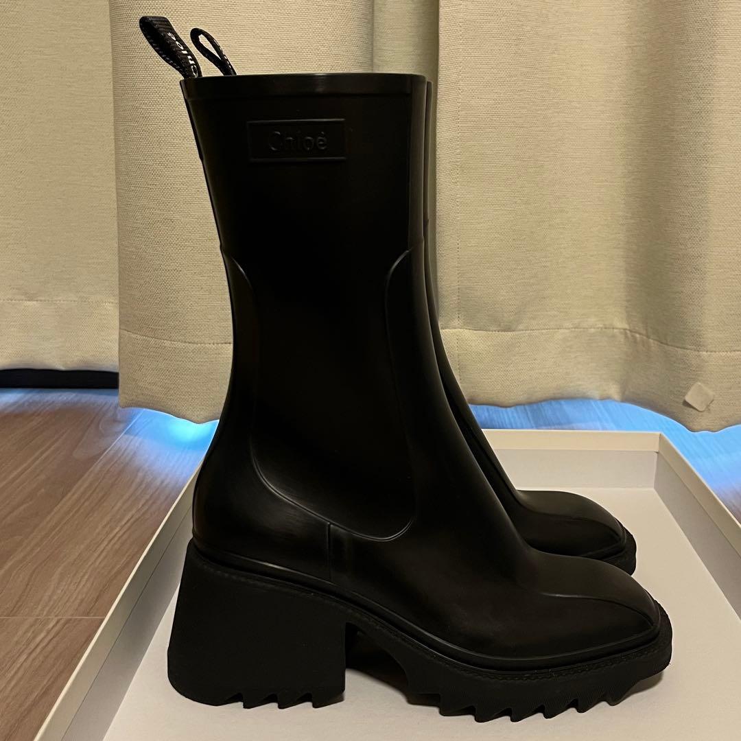 F*x様 超美品 Chloe クロエ レインブーツ ブラック 2025SS