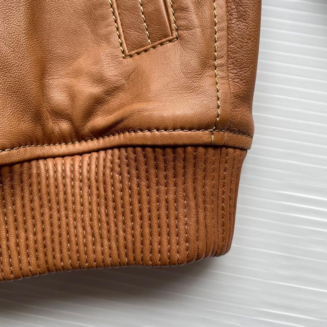 新品　TOMORROWLAND レザージャケット　ブルゾン　ラムレザー　羊革